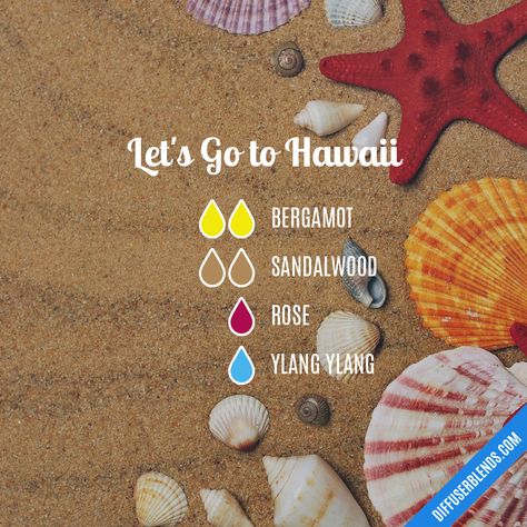 Let's Go to Hawaii — Essential Oil Diffuser Blend Doterra Diffuser Blends, Essential Oil Diffuser Blends Recipes, Ginger Essential Oil, Oil Diffuser Recipes, Essential Oil Diffuser Recipes, Essential Oil Mixes, Essential Oil Blends Recipes, Frankincense Oil, Diffuser Recipes