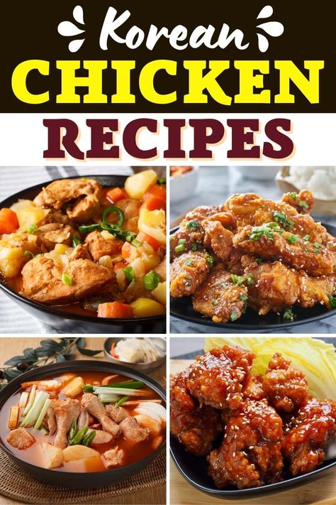 If you're bored of the same old chicken dinners, then you have to try these delicious Korean chicken recipes. They're sure to brighten up your routine. Korean Chicken Curry Recipe, Korean Recipes With Chicken, Things To Eat With Chicken, Korean Recipes Chicken, South Korean Food Recipes, Korean Food Chicken, Korean Chicken Recipes, Korean Chicken Recipe, Asian Food Appetizers