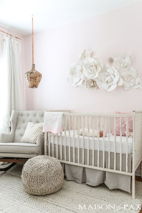 Shop the House - Maison de Pax Nursery Inspiration Girl, Blush Pink Nursery, Pink And Gray Nursery, Blush Nursery, Murphy Bed Diy, Modern Nursery Decor, Girl Nursery Room, Nursery Modern, Dekorasi Kamar Tidur