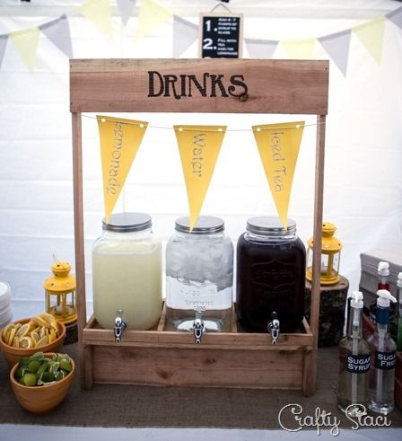 Dry Wedding, Drink Dispenser Stand, Juice Stand, Crafty Staci, Laundry Detergent Dispenser, Wedding Favour Jars, Drink Stand, Cart Design, Waffle Bar