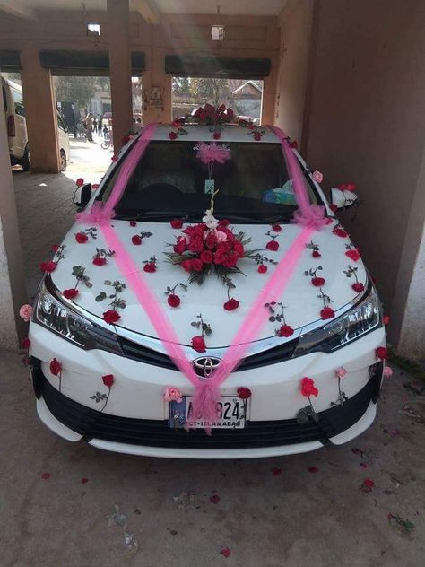 Decorating Car For Wedding, Car Decorations For Wedding, Arbaz Khan, Wedding Car Deco, Wedding Ceremony Decorations Indoor, Home Flower Decor, Car Wedding, Bengali Saree, Bridal Car