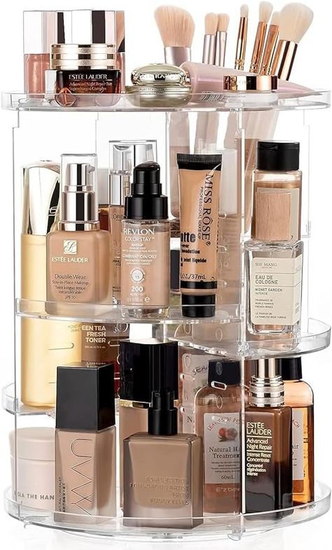 Amazon.com: HBlife 360 Rotating Makeup Organizer Large Capacity Carousel Adjustable Revolving Perfume Organizer Skincare Organizers Cosmetic Storage Spinning Holder for Vanity, Clear : Beauty & Personal Care Rotating Makeup Organizer, Perfume Organizer, Cosmetic Organiser, Monet Garden, Estee Lauder Advanced Night Repair, Perfume Organization, Care Organization, Cosmetic Display, Advanced Night Repair