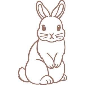 Drawing Ideas Easy Bunny, Rabbit Drawing Easy, Easy Bunny Drawing, Bunny Drawings, Dibujo Simple, Rabbit Drawing, 타이포그래피 포스터 디자인, Bunny Drawing, Bead Charms Diy