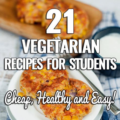 Quick Healthy Vegetarian Snacks, Easy Cheap Vegetarian Meals Healthy, Quick Cheap Vegetarian Meals, Easy Vegetarian Recipes For One, Vegetarian Recipes For College Students, Easy College Meals Vegetarian, Quick Easy Vegetarian Lunch, Healthy Vegetarian Snacks On The Go, Vegetarian Recipes College Student