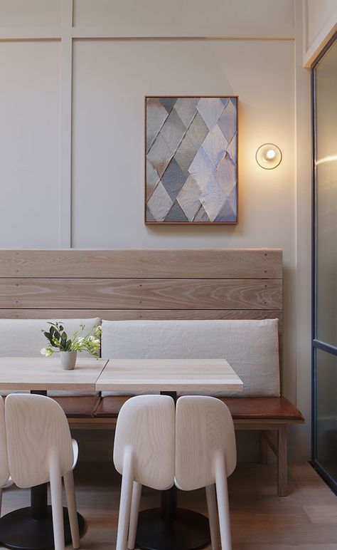 The Ugly Duckling | Wallpaper* Wood Banquette, Banquette Restaurant, Banquette Seating Restaurant, Restaurant Banquette, Restaurant Seating Design, Hecker Guthrie, The Ugly Duckling, Cafe Seating, Restaurant Seating