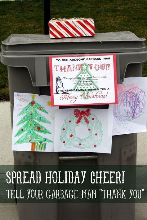 Take time to be thankful for the little things during Christmas- Thank the Garbage Man! Garbage Man Gift Ideas, Christmas Gift For Mailman, Gifts For Garbage Man, Mailman Christmas Gifts, Mailman Gifts, Happy Money Saver, Gratitude Gifts, Kindness Notes, Christmas Kindness