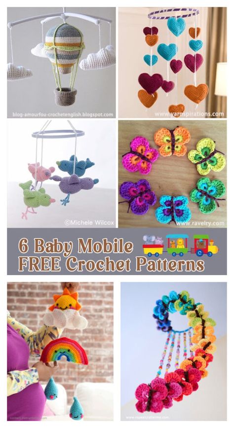 Crochet Baby Mobile Pattern, Crochet Mobile Free Pattern, Crochet Baby Mobile Free Pattern, Crochet Mobile Pattern, Crochet Mobile Baby, Diy Mobile Baby, Baby Mobile Crochet, Crochet Baby Mobile, Crochet Craft Fair