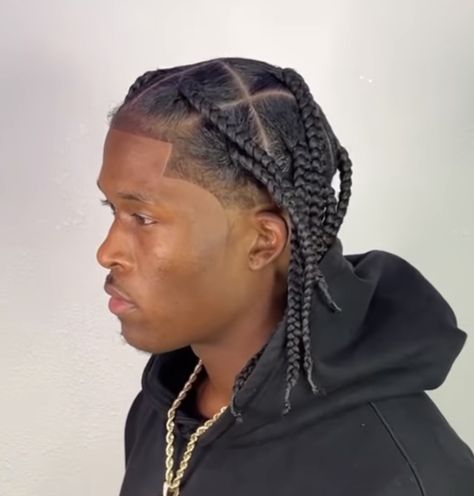 Men Large Box Braids, Thick Box Braids Men, Large Box Braids Men, Men’s Box Braids, Box Braids For Men, Braids Designs, Twist Ideas, Box Braids Men, Boy Braids