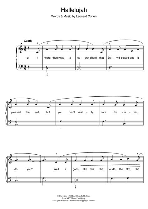 Chord Piano, Hallelujah Sheet Music, Learn Piano Notes, Leonard Cohen Hallelujah, Learn Piano Chords, Notes Piano, Beginner Piano, Blues Piano, Piano Beginner