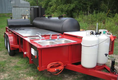 Built for the Texas Tech Meat Science Department with tons of space and accessories! Trailer Grill, Bbq Trailer, Backyard Bbq Pit, Custom Smokers, Custom Bbq Smokers, Smoker Designs, Bbq Smoker Trailer, Bbq Pit Smoker, Smoker Plans