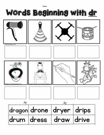 Dr Blend Words, Dr Blends Worksheet, Dr Blend Worksheet, Ch Activities, Ph Sound Worksheets, Br Blends Worksheet, R Blends Anchor Chart, R Blends Worksheets, Blend Activities