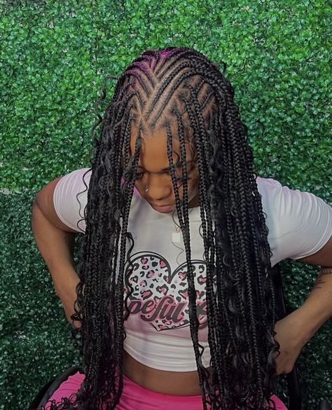 Versatile braids Flip Over Braids For Black Women, Funali Braids With Knotless, Latest Braids Hairstyles, Cute Hairstyles Braids, Kids Braiding Hairstyles, Flip Over Fulani Braids, Latest Hair Braids, Hairstyles For Ladies, Braided Hairstyles For Black Women Cornrows