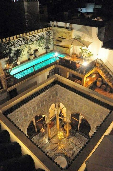 Morrocan Riad, Moroccan Houses, Moroccan Riad, Riad Marrakech, Patio Design Ideas, Hotels Luxury, Moroccan Homes, Moroccan Interiors, Inspiration Images