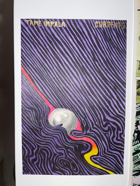 Tame Impala Drawing, Currents Tame Impala Poster, Impala Drawing, Tame Impala Poster Currents, Tame Impala Poster The Slow Rush, Tame Impala Eventually, Feel Like A Brand New Person Tame Impala, Tame Impala, Drawings