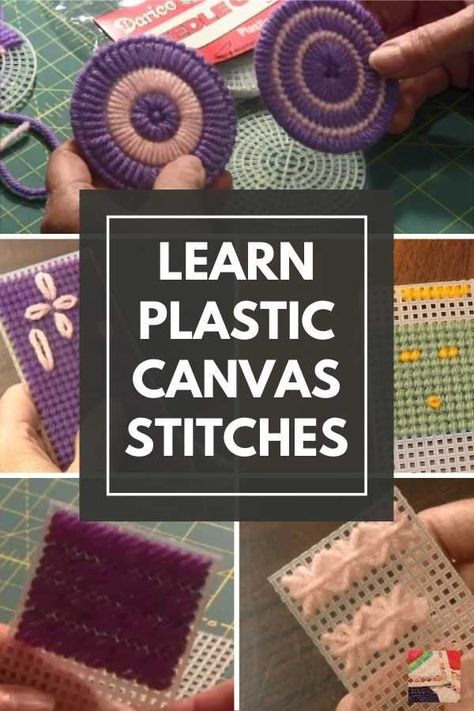 Find videos, instructions and illustrations for plastic canvas stitches from the simple half cross stitch to the more complex fly stitch. Plastic Canvas Box Patterns, Canvas Bag Diy, Tent Stitch, Plastic Canvas Books, Bargello Needlepoint, Basketweave Stitch, Plastic Canvas Coasters, Plastic Canvas Stitches, Needlepoint Stitch