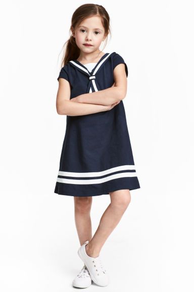 Sailor dress - Dark blue - Kids | H&M GB 1 Sailor Baby, French Kids, School Uniform Fashion, French Girl Style, Sailor Dress, Uniform Fashion, Baby Outfit, French Girl, Girl Style