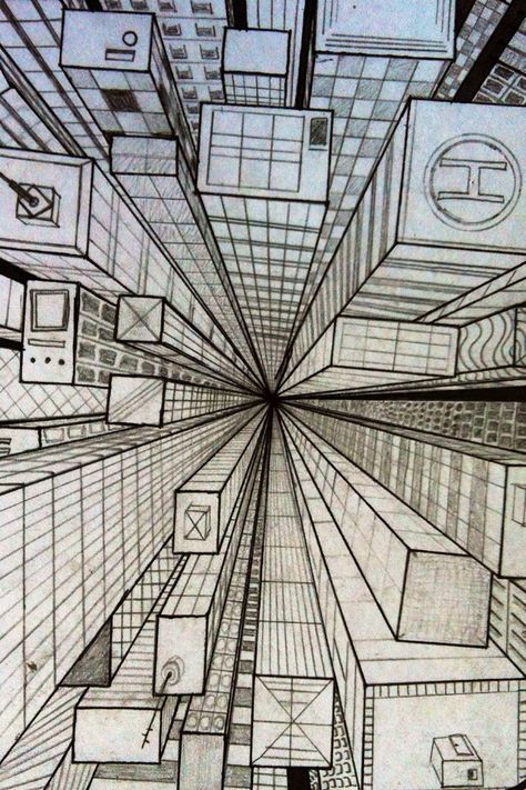 Top View Of City Perspective Drawing, City Point Perspective, Future Drawing City, 1 Point Perspective Cityscape, City From Above Drawing, 4 Point Perspective Drawing, Building Perspective Drawing, City Perspective Drawing, City In Perspective