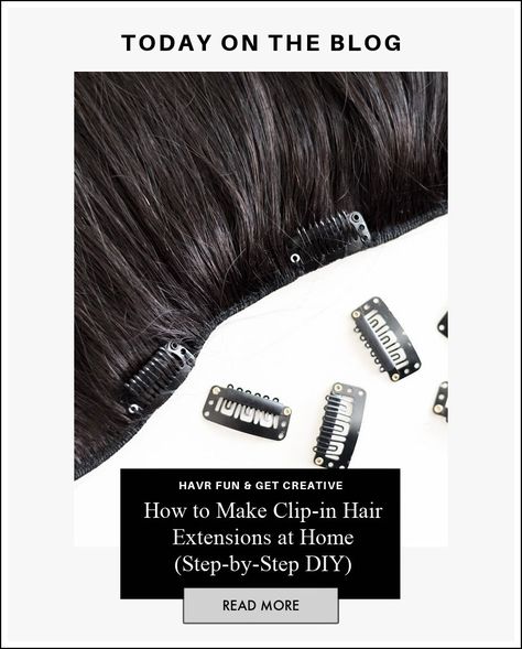 How to Make Clip-in Hair Extensions at Home (Step-by-Step Video DIY) – SL Raw Virgin Hair LLC. How To Make Clip In Extensions, Diy Clip In Hair Extensions, Loose Curly Hair, Black Hair Extensions, Natural Wavy Hair, Hair Scissors, Raw Hair, Hair Blog, Clip In Extensions