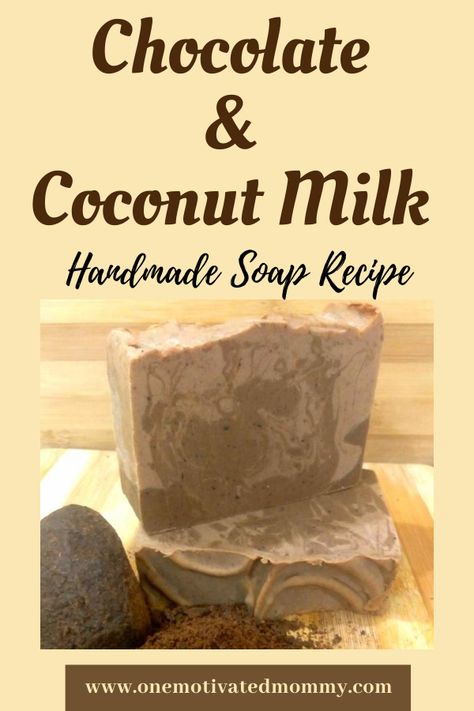 Coconut Milk Soap Recipe Cold Process, Chocolate Soap Cold Process, Coconut Milk Soap Recipe, Chocolate Soap Recipe, Milk Soap Recipe, Natural Soaps Recipes, Homemade Soap Bars, Easy Soap Recipes, Chocolate And Coconut