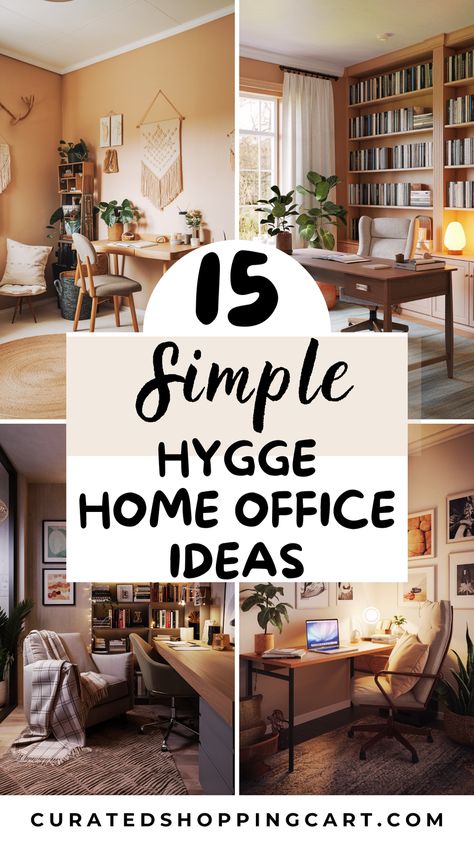 Get inspired with 15 hygge home office inspiration that combine comfort and productivity. Learn how to incorporate soft textiles, natural soundscapes, and personalized decor to enhance your workspace. Hygge home office, cozy workspace, home office hacks, hygge inspiration, cozy office setup, home office ideas, hygge home office ideas, hygge home office decor, hygge home office design, cozy hygge decor for the home office, hygge office at home, cozy hygge home office, cozy home office ideas. Home Office And Reading Room, Home Office Women Ideas, Peaceful Home Office, Eclectic Home Office Ideas, Hygge Workspace, Small Cozy Office, Office Hygge, Home Office Staging, Cozy Work Office