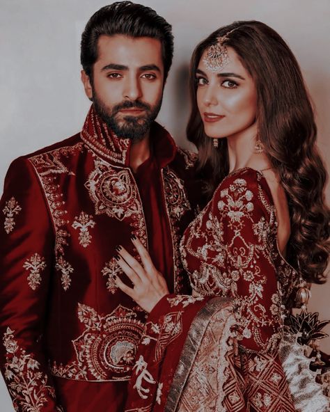 Ali Wasi Kazmi, Photoshoot Red Dress, Bilal Ashraf, Pakistani Bridal Couture, Combination Dresses, Indian Wedding Poses, Nikah Dress, Mens Wedding Attire, Maya Ali