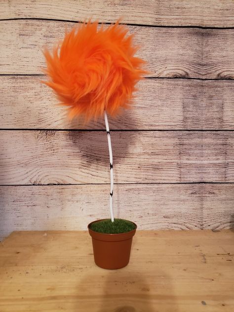 Handmade 12inch Truffula tree with bendable trunk Lorax Tree Craft, Diy Lorax Trees, Lorax Trees Diy, The Lorax Decorations, Grinch Doors, Truffula Trees Diy, Truffula Trees Craft, Truffula Tree Craft, Diy Truffula Trees