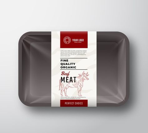 Meat Container, Meat Packaging, Meat Store, Meat Restaurant, Premium Meat, Meat Shop, Goat Meat, Beef Meat, Typography Hand Drawn