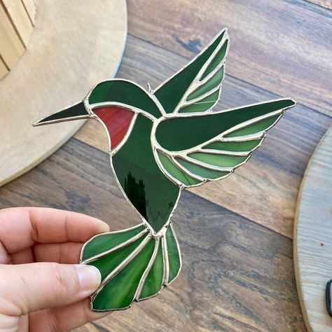 Stained Glass Hummingbird, Hummingbird Suncatcher, Copper Foil Tape, Glass Hummingbird, Stained Glass Patterns Free, Stained Glass Birds, Stained Glass Butterfly, Stained Glass Suncatchers, Stained Glass Flowers