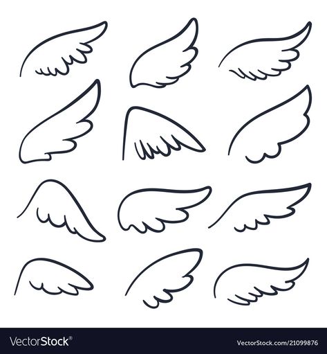 angel wings winged doodle sketch ... Cartoon Wings, Cartoon Angel, Wings Sketch, Angel Wings Drawing, Angel Wings Illustration, Bird Vector, Vector Symbols, Sketch Icon, Wings Drawing