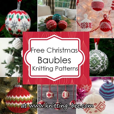 10 + Free Christmas Baubles Knitting Patterns to Download! (13 free knitting patterns) Christmas Knitting Patterns Free, Summer Knitting Patterns, Knitted Toys Free Patterns, Christmas Ornament Pattern, Christmas Knitting Patterns, Scarf Knitting Patterns, Blanket Knitting Patterns, Christmas Knitting, Free Christmas