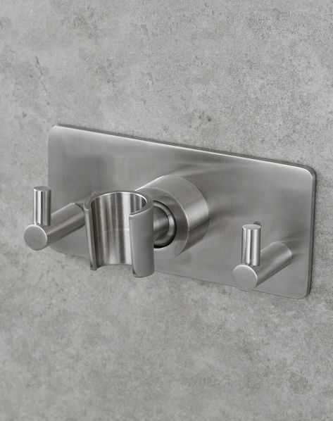 Tecmolog Shower Head Holder Strong Adhesive Adjustable Handheld Shower Wand Holder No Drilling Wall Mount Bracket with Hooks #Showerbracket #showerholder #bathroom https://www.sanitarya.com/products/st31c Shower Wand, Wand Holder, Shower Head Holder, Shower Holder, Wall Mount Bracket, Hand Held Shower, Strong Adhesive, Shower Head, Shower Heads