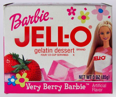 Barbie Jello, Barbie Merchandise, Barbie Merch, Jello Gelatin, Gelatin Dessert, Jell O, Im A Barbie Girl, Barbie Dream House, Oldies But Goodies