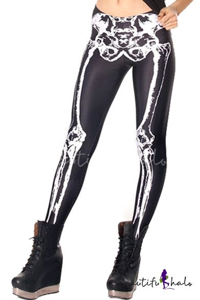 Stylish Black Outfits, Skeleton Tights, Tomboyish Outfits, Skeleton Clothes, Outfits Amazon, Stretch Tights, Elastic Waist Leggings, Elastic Leggings, Swimsuit Material