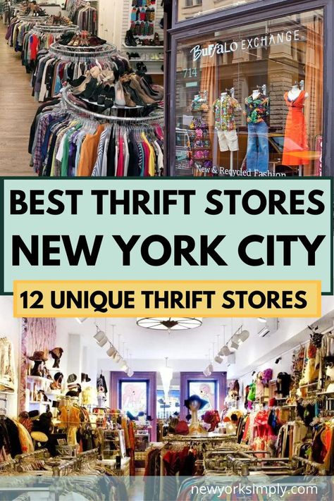 Thrift Shop New York, Where To Thrift, New York City Shopping, New York Trip Planning, Shopping Nyc, Best Thrift Stores, Stores In New York, New York City Christmas, Nyc Travel Guide