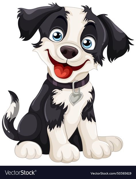 Border Collie Dog, Border Collies, Creative Tshirt, Animal Clipart, Dog Park, Cartoon Dog, Cute Little Animals, Border Collie, Painted Rocks