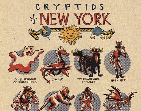 Cryptids Of Minnesota, Cryptids Of New York, Cryptids Of Alabama, Cryptid Facts, Cryptid Core, Cryptid Art, Comic Book Writer, Myths & Monsters, Mythical Monsters