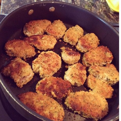 Pork Tenderloin Biscuits, Fried Pork Medallions, Breaded Pork Tenderloin Medallions, Pork Tenderloin Madellions, Mashed Potatoes With Cauliflower, Big Recipes, Pork Medallion Recipes, Breaded Pork Tenderloin, Pork Tenderloin Medallions