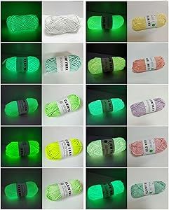 Feeke 10 Pack Glow in The Dark Yarn for Crochet - 55 Yards Fluorescent Luminous Scrubby Thread Knitting Shining Glowing Yarn for Crocheting Weaving - Sewing Supplies for Knitting DIY Crafts Glow In The Dark Yarn, Yarn For Crochet, Knitting Diy, Hat Patterns Free, Diy Knitting, Fiber Arts, Sewing Supplies, Sewing Stores, Hat Pattern