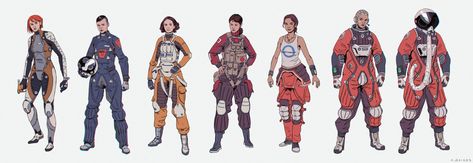 Space Jumpsuit Concept Art, Edge Of The Empire, Sci Fi Character Design, Sci Fi Clothing, Space Suits, Star Wars Rpg, Concept Art Character, Space Suit, Character Design References