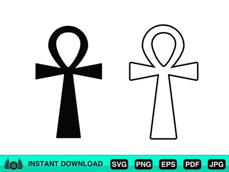 Ancient Egyptian Ankh - Now available from my Etsy store! Ankh Symbol, Egyptian Ankh, Life Symbol, Symbol Logo, Printable Stickers, Icon Illustration, Ancient Egyptian, Ancient Egypt, Etsy Store