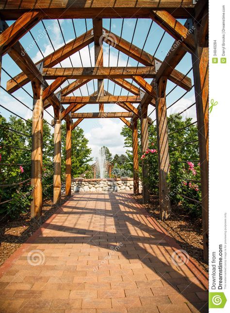 Brick Sidewalk, Rose Arbor, Walkway Design, Brick Walkway, Walkway Ideas, Rose Trellis, Covered Walkway, Garden Arbor, Garden Walkway