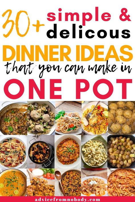 Whether you're always tired after work, a parent juggling multiple responsibilities, or just someone who loves a hassle-free meal, our list of 30+ one-pot One Pot Meal Prep, Tired After Work, Meal Prep Simple, Halloumi Pasta, Beef Stew With Dumplings, Cheesy Pasta Recipes, Boiled Chicken Recipes, Healthy One Pot Meals, Stew And Dumplings