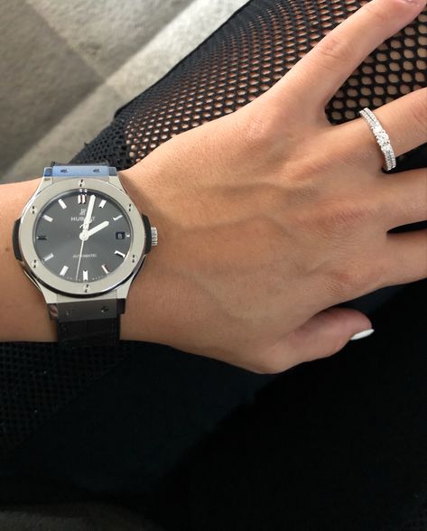 Hublot Classic Fusion Women, Hublot Watch Women, Hublot Watches Women, Hublot Classic Fusion, Hublot Classic, Watch Diamond, Diamond Ring Wedding, Hublot Watches, Aesthetic Videos For Edits Love