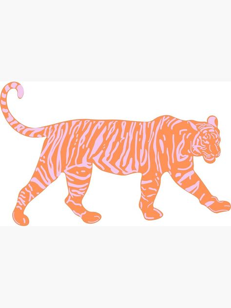 "Orange and Pink Tiger" Photographic Print by cbrewerr | Redbubble Orange And Pink Poster, Pink Orange Widget, Orange Aesthetic Prints, Pink Tiger Print, Orange And Pink Widgets, Orange Aesthetic Photos, Orange Pictures, Pink Tiger, Pink And Orange Prints