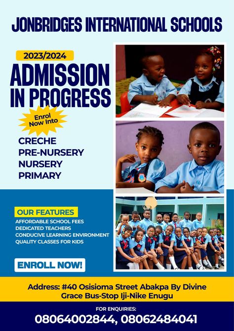 creche, pre-nursery, nursery and primary school admission poster/flyer design. #graphic #achieve #achieveyourgoals #graphicdesign #design #illustration #artist #creative #drawing #artwork #graphicdesigner #logo #graphics #designer #photoshop #sketch #digitalart #brandidentity #instaart #draw #socialmediadesign #instagood #artoftheday #photography #beautiful #sketchbook #flyersdesign #instaartist #naijainnovativedesigners #posterdesign #creche #prenursery #nursery #primary #vectorcloud . School Admissions Flyer, Admission In Progress Flyer, Primary School Admission Flyer, School Flyer Design Creative, School Admission Flyer Design, School Admissions Poster, School Banner Design Ideas, School Admission Poster Design, Sample Flyers