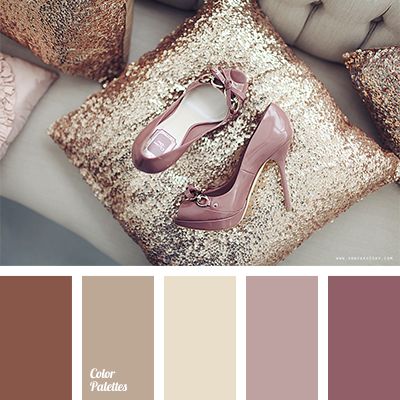 The combination of coffee colour, soft pink, rich burgundy and muted and more active violet make this composition delicate, feminine. Result? This combinat. Bridesmaid Duty, Flat Bedroom, In Color Balance, Colour Harmony, Colour Themes, Color Palette Ideas, Palette Ideas, Color Palate, Design Seeds