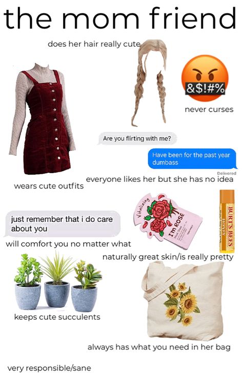 Indie Starter Pack, Outfit Starter Packs, Shy Girl Aesthetic Outfit, The Mom Friend Aesthetic, Mom Friend Aesthetic Outfits, Mom Of The Group Aesthetic, Shy Girl Outfits, Starter Packs Aesthetic, Cottagecore Starter Pack