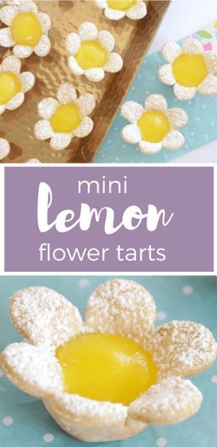 Mini Lemon Flower Tart Easter Desserts Ideas, Flower Tarts, Healthy Easter Brunch, Easter Desserts Cake, Easter Meals, Easter Brunch Ideas, Mini Lemon Tarts, Easter Brunch Buffet, Traditional Easter Recipes