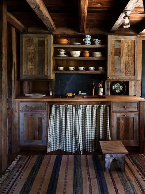 Virginia Tupker, Cool Couches, Barn Renovation, Country Retreat, Cabin Kitchens, Cabin Interiors, Mosaic House, Small Cabin, Cabin Style