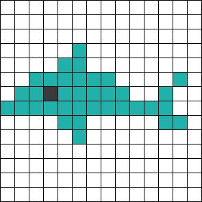 Small Shark Perler Beads, Perler Bead Patterns Sea Animals, Perler Bead Patterns Small Easy Cute Animals, Perler Bead Shark, Pixel Art Pattern Easy Small Cute, Perler Bead Patterns Animals, Easy Pixel Art Ideas Small, Shark Perler Bead Pattern, Pixel Art Small Cute